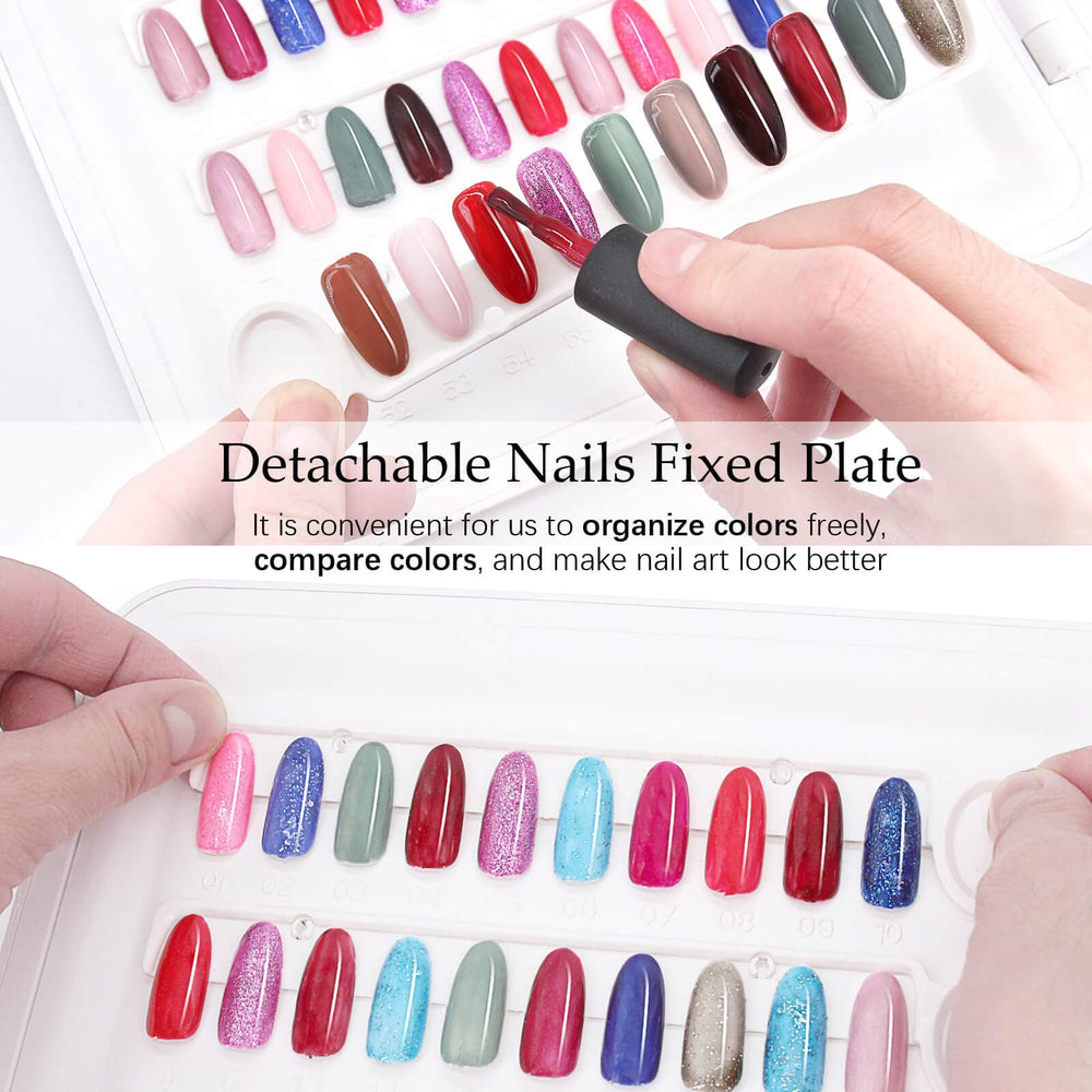 IBN G transparent replacement nails demonstrate quick color testing