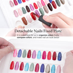 IBN G transparent replacement nails demonstrate quick color testing