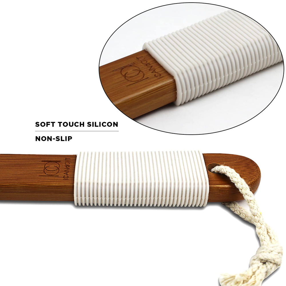 ICANdOIT hanging-rope design helps air-dry the brush between uses.