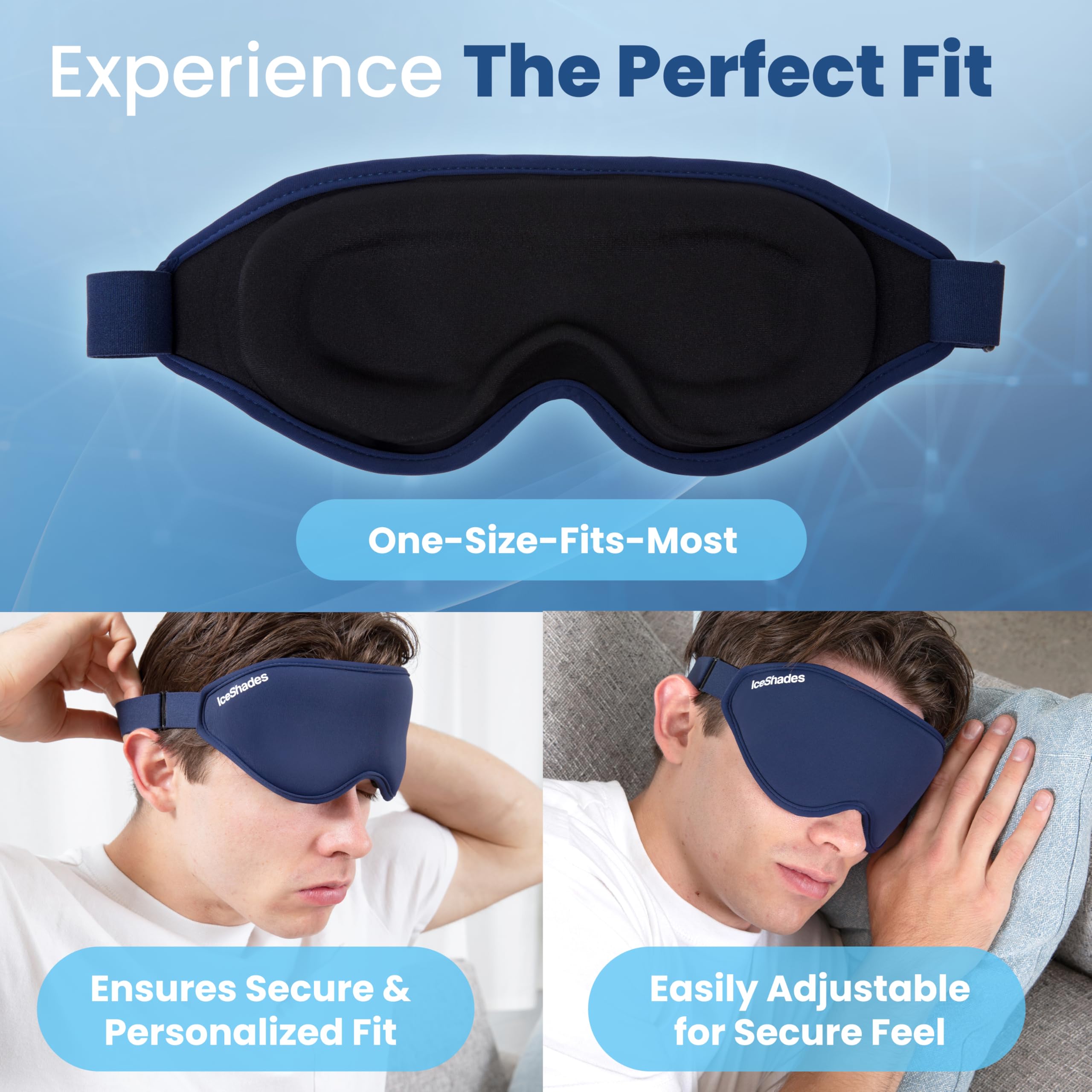 IceShades hot-cold therapy switch demonstrates versatile self-care for headaches.