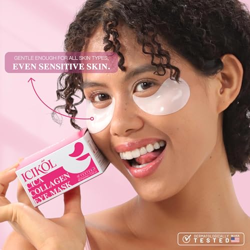 ICIKOL patches reduce morning puffiness for a refreshed look.