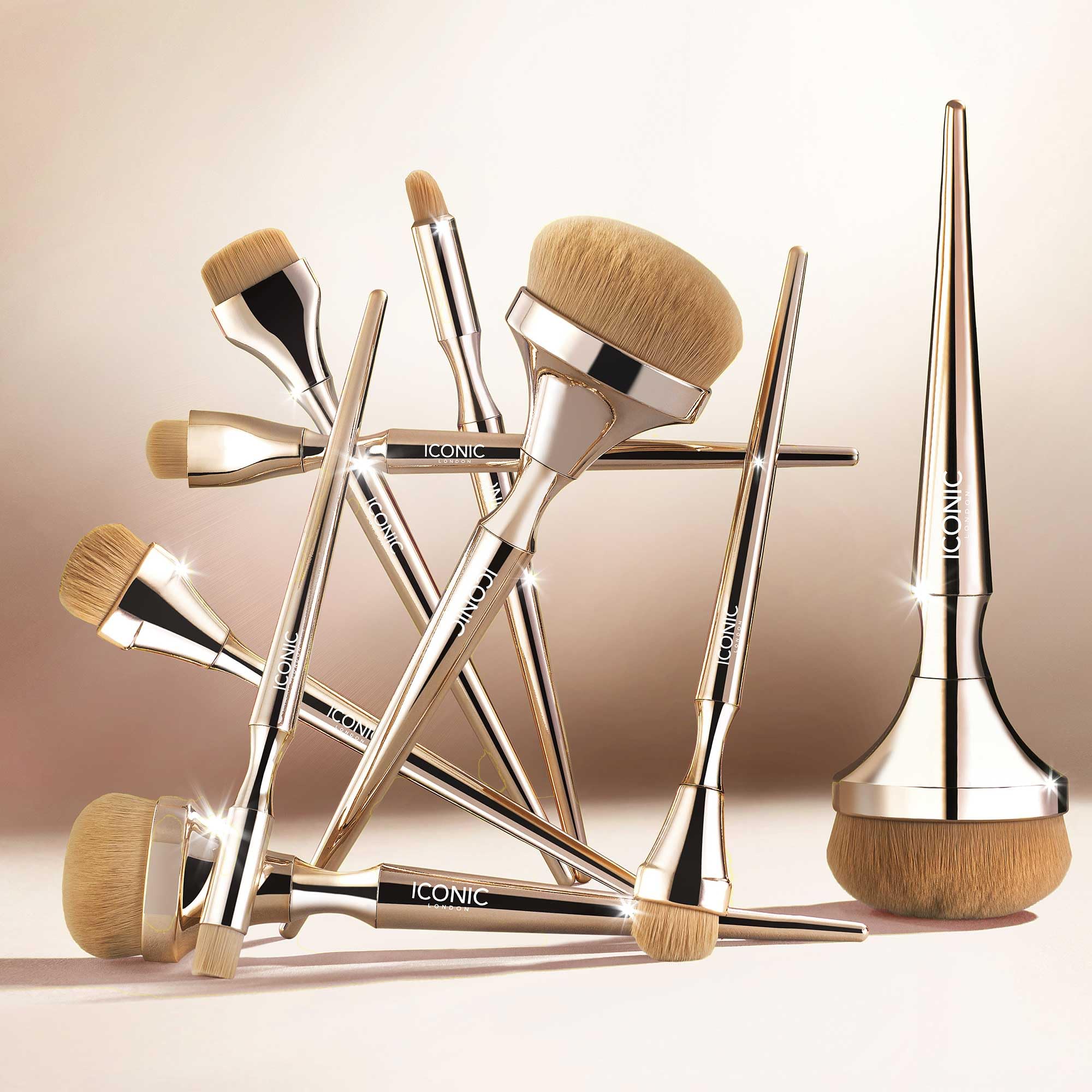 Iconic London HD Blend brush buffing motion for a smooth, even complexion.