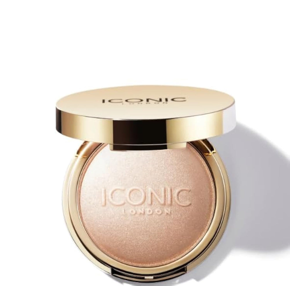Iconic London Lit and Luminous baked highlighter swatch for diffused glow