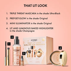ICONIC LONDON Prep-Set-Glow application closeup demonstrates flawless priming and setting