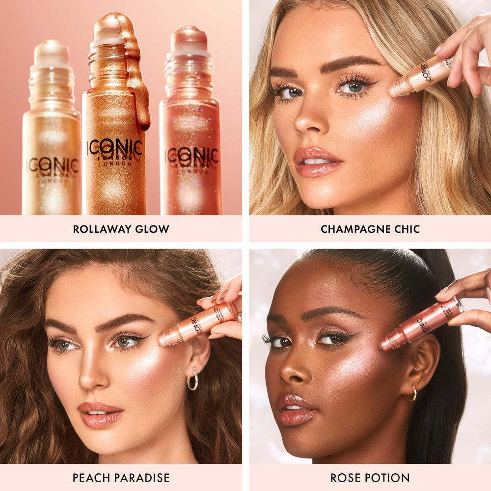 Iconic London Rollaway Glow cruelty-free vegan makeup for radiant skin.
