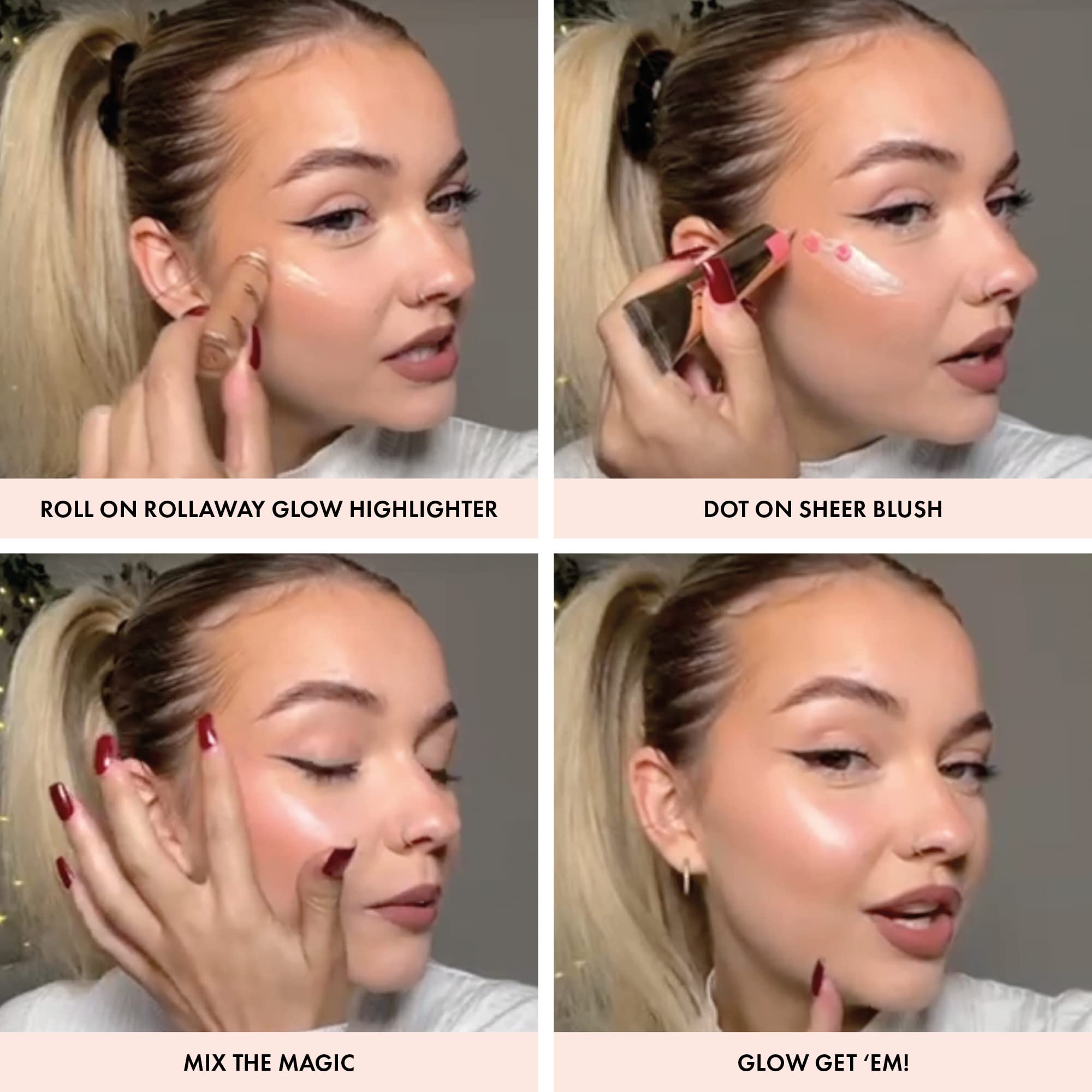 Iconic London Rollaway Glow oleogel glides on smoothly for seamless blending.