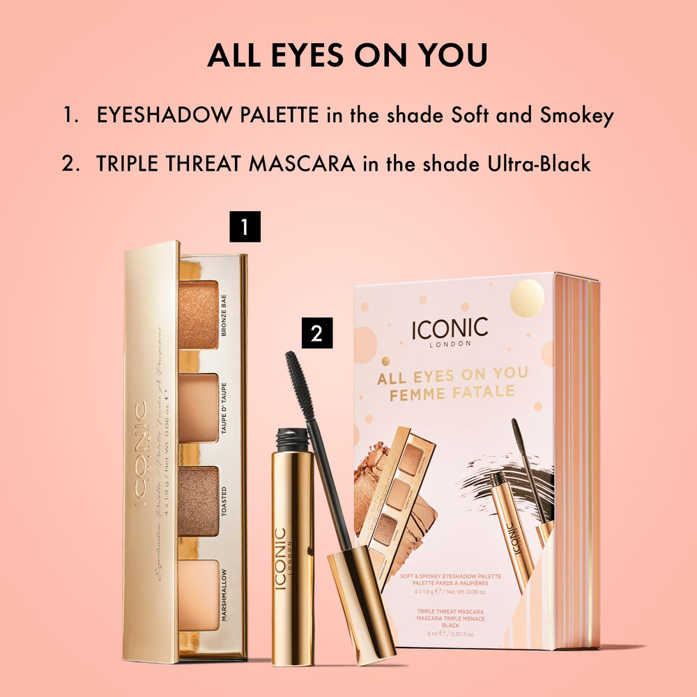 ICONIC LONDON soft-and-smokey-eyeshadow-palette-compact with velvety shades for easy blending