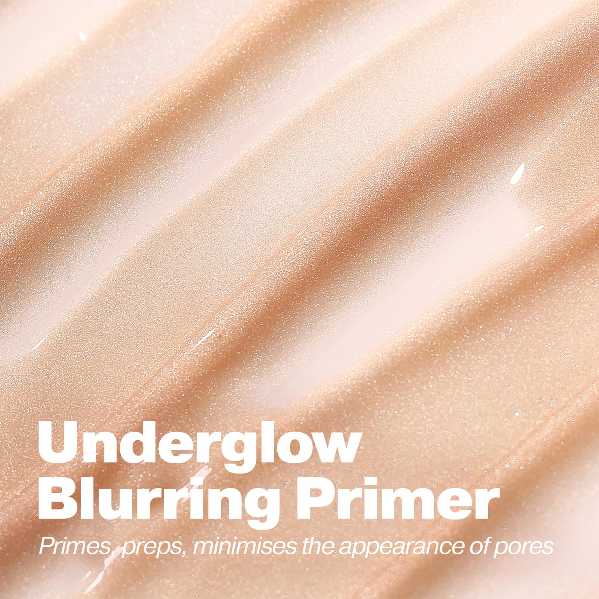 Iconic London Underglow Primer champagne pearls add dreamy glow.