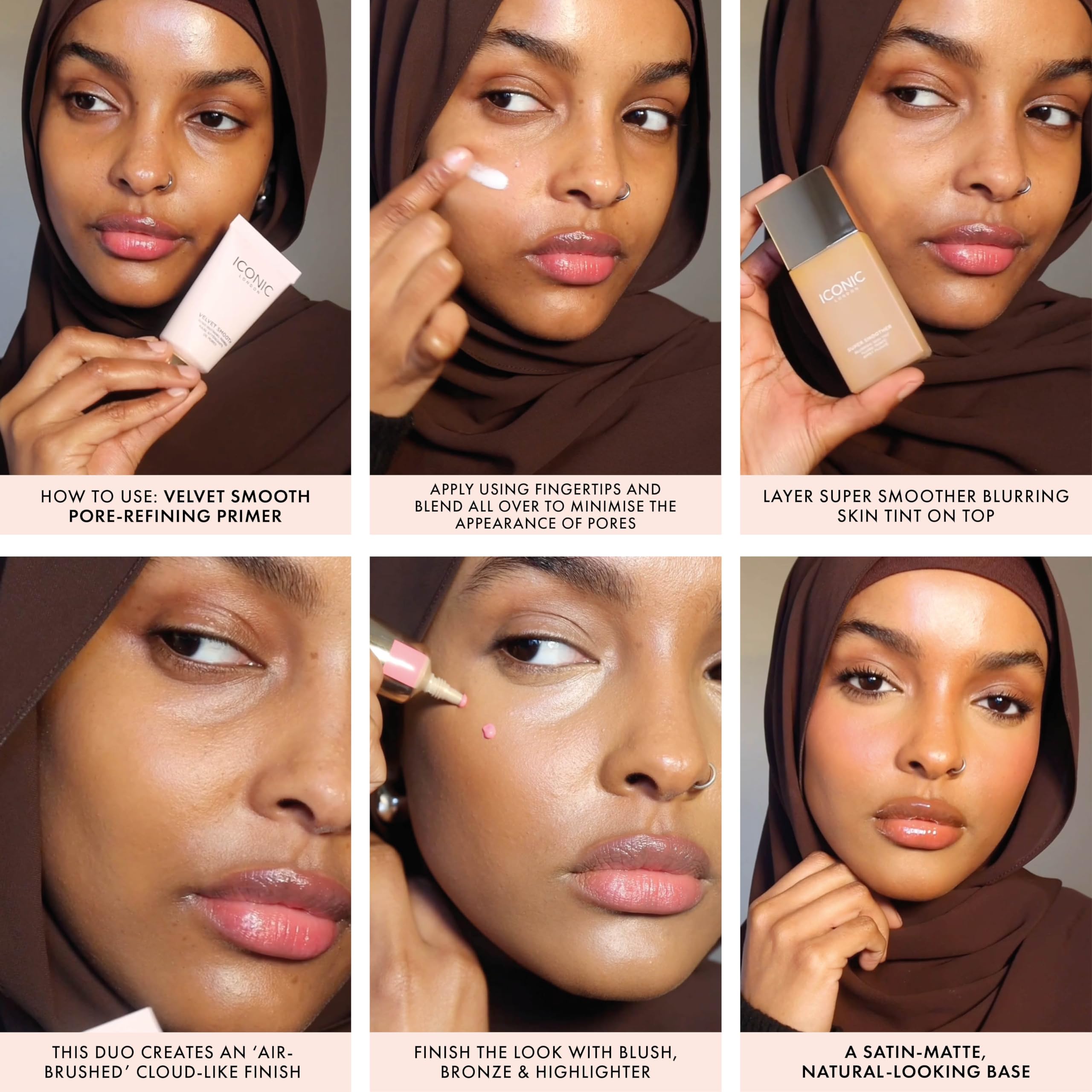 Iconic London Velvet Smooth Primer texture showing velvet finish on skin