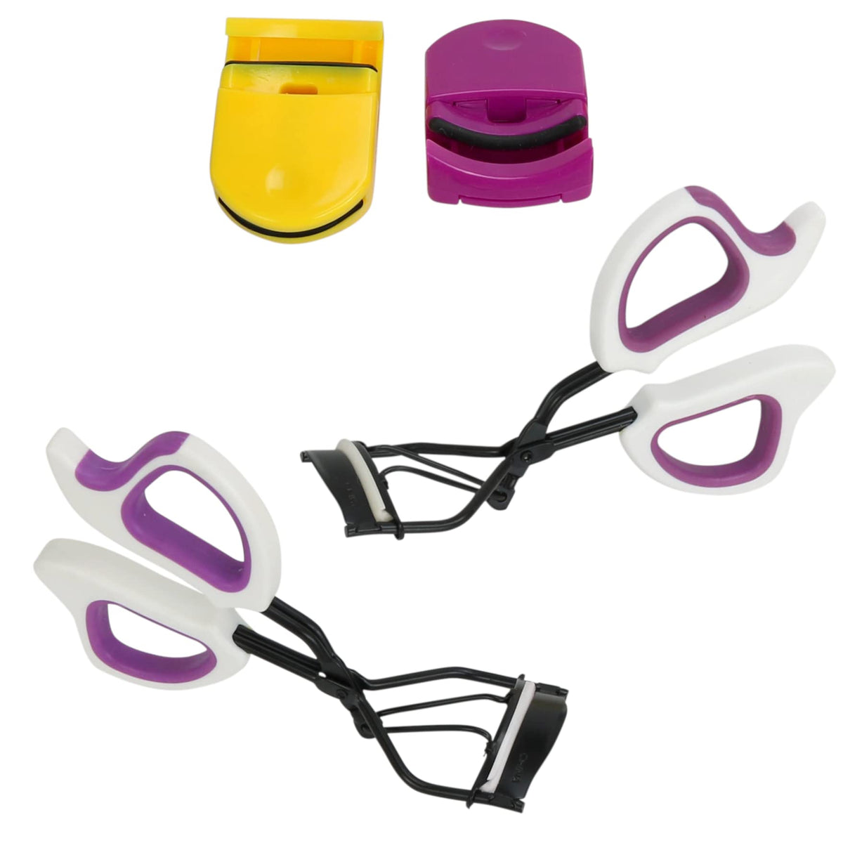 Iconikal eyelash curler set 4-pack full view shows variety for daily use and travel.
