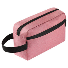 Icramsy travel toiletry bag dusky pink closed shows compact organization for on-the-go packing