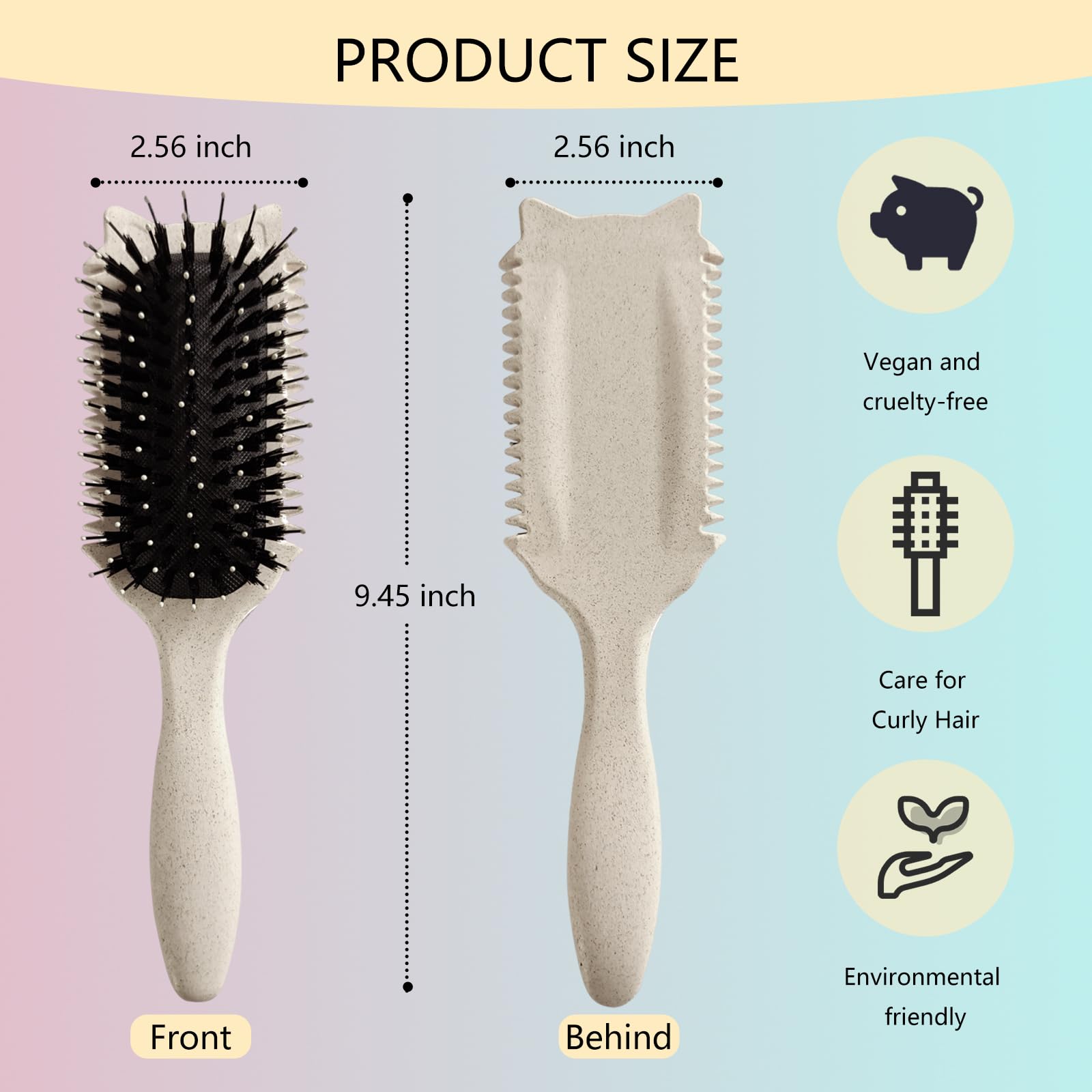 iDAOLI Curly Hair Brush supports detangling with less pulling and breakage.