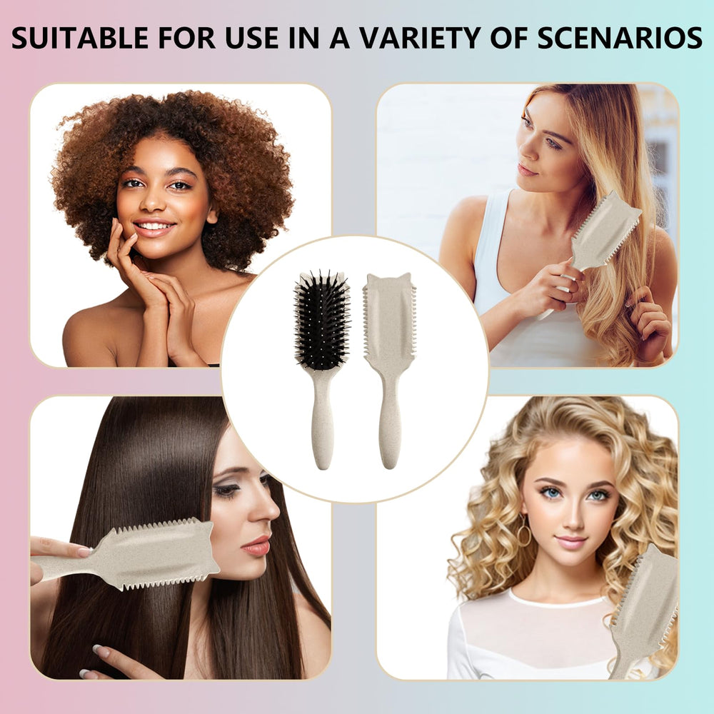 iDAOLI Curly Hair Brush evenly distributes oils for shine and frizz control.