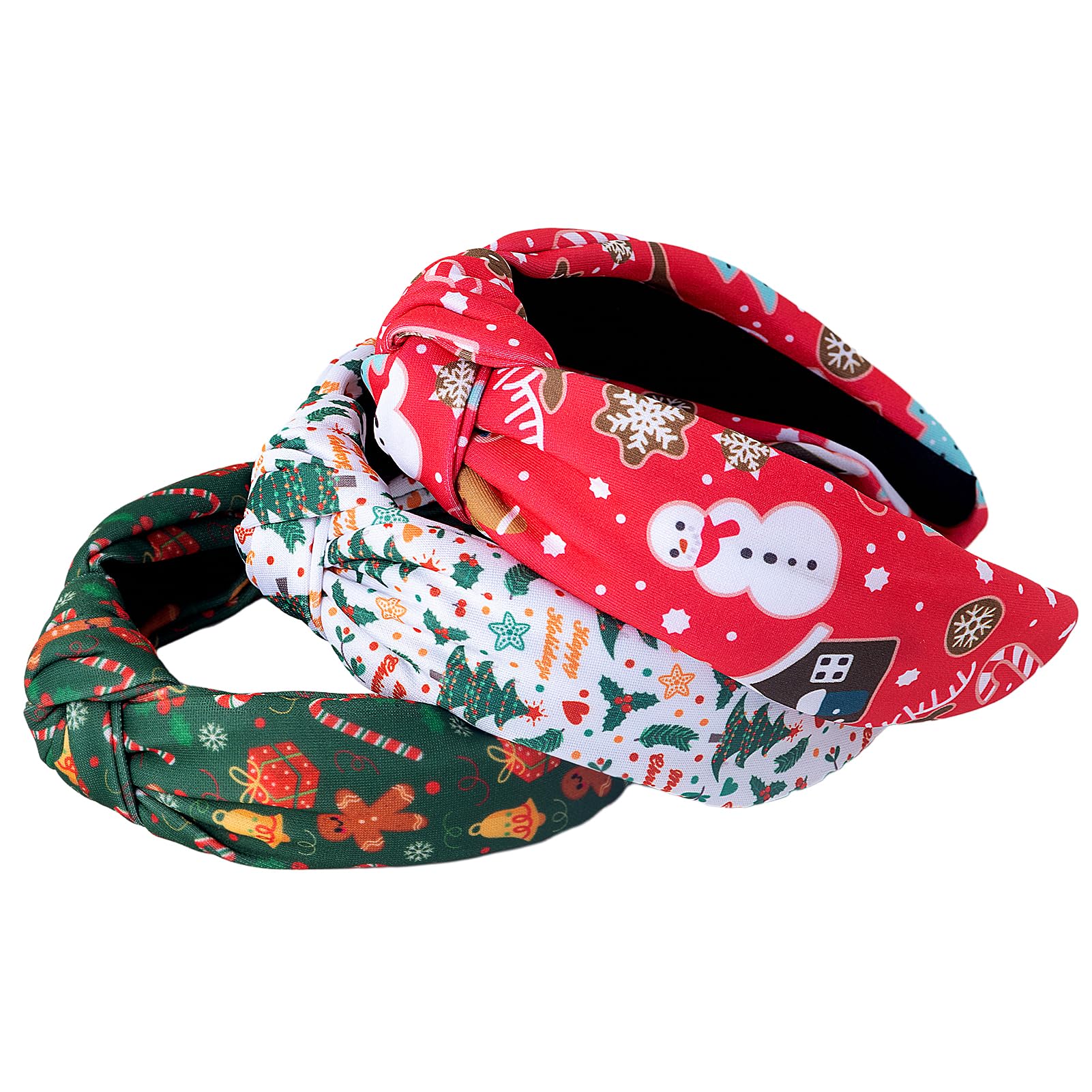 IDDFEVE Christmas headbands green holiday trio complements outfits and party looks