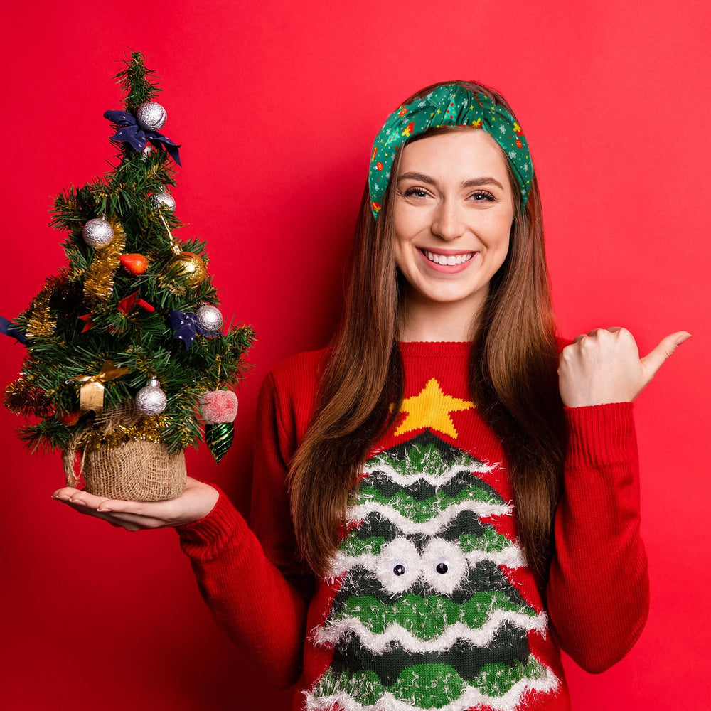 IDDFEVE Christmas headbands green premium materials ensure lightweight, non-slip fit for celebrations