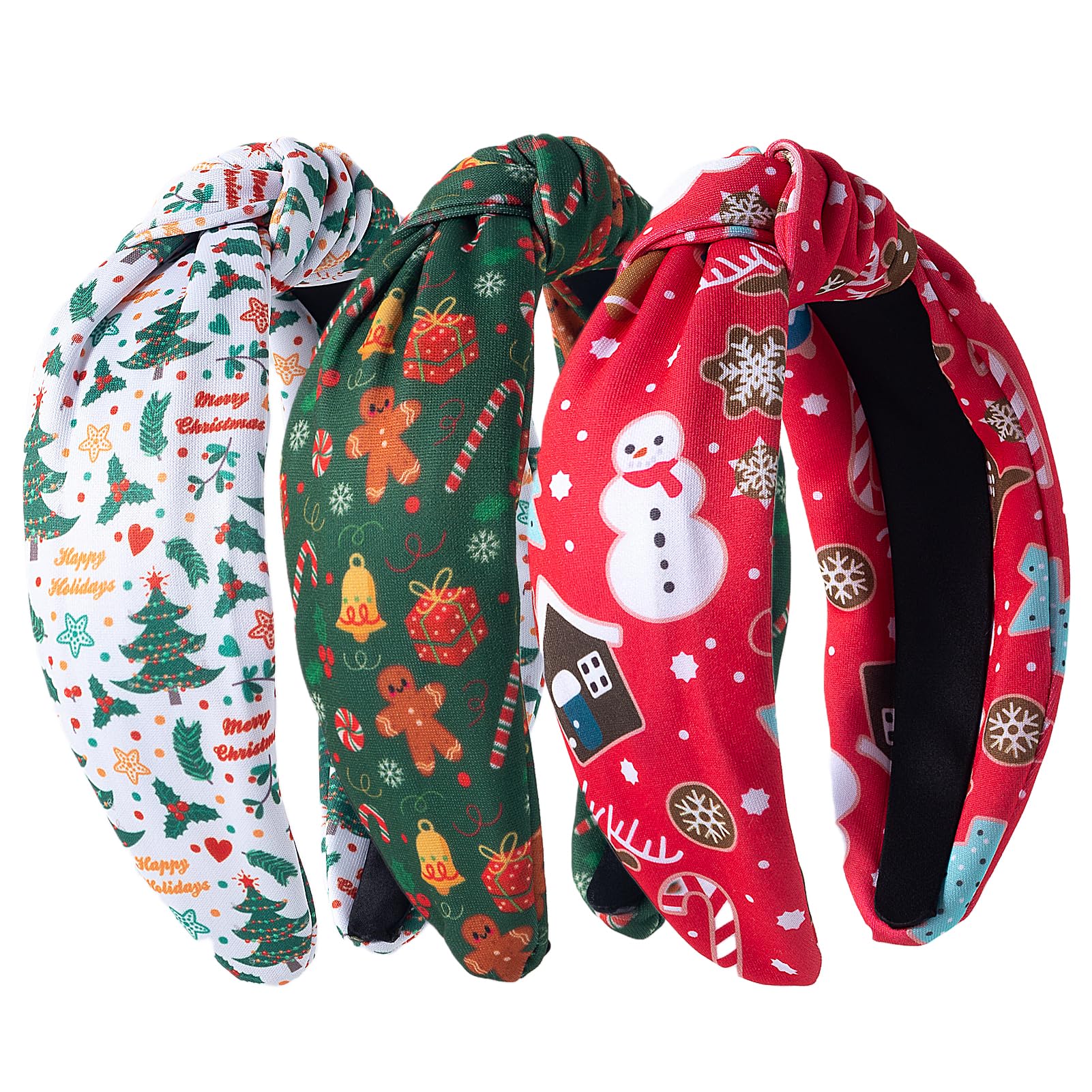 IDDFEVE Christmas headbands green turban-style wrap for comfortable festive wear
