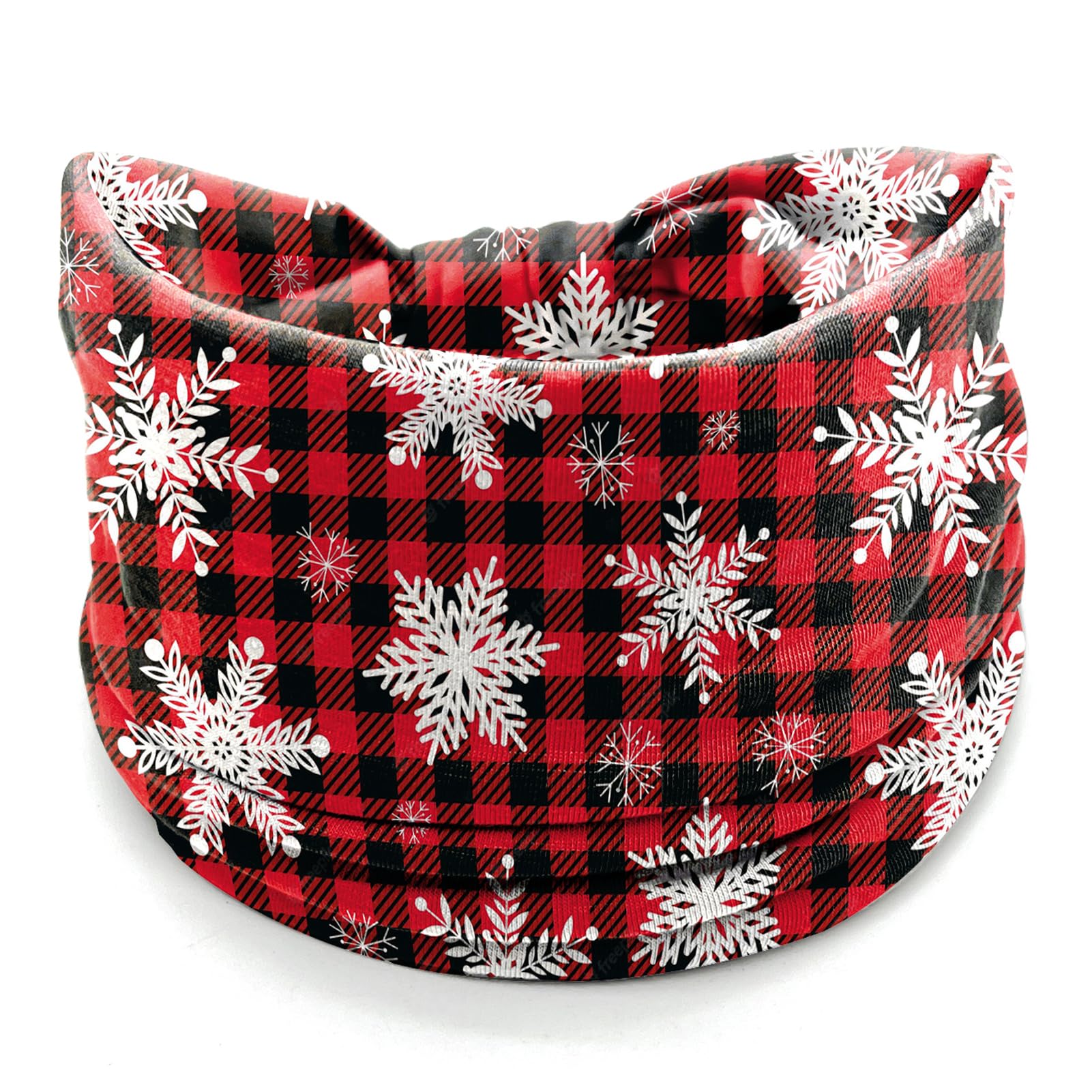 IDDFEVE plaid Christmas headband brings classic holiday chic and comfort