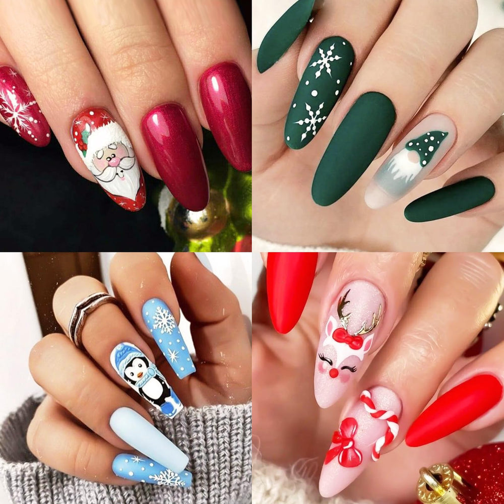 IDDFEVE Christmas nail stickers quick-application tips for DIY nails.