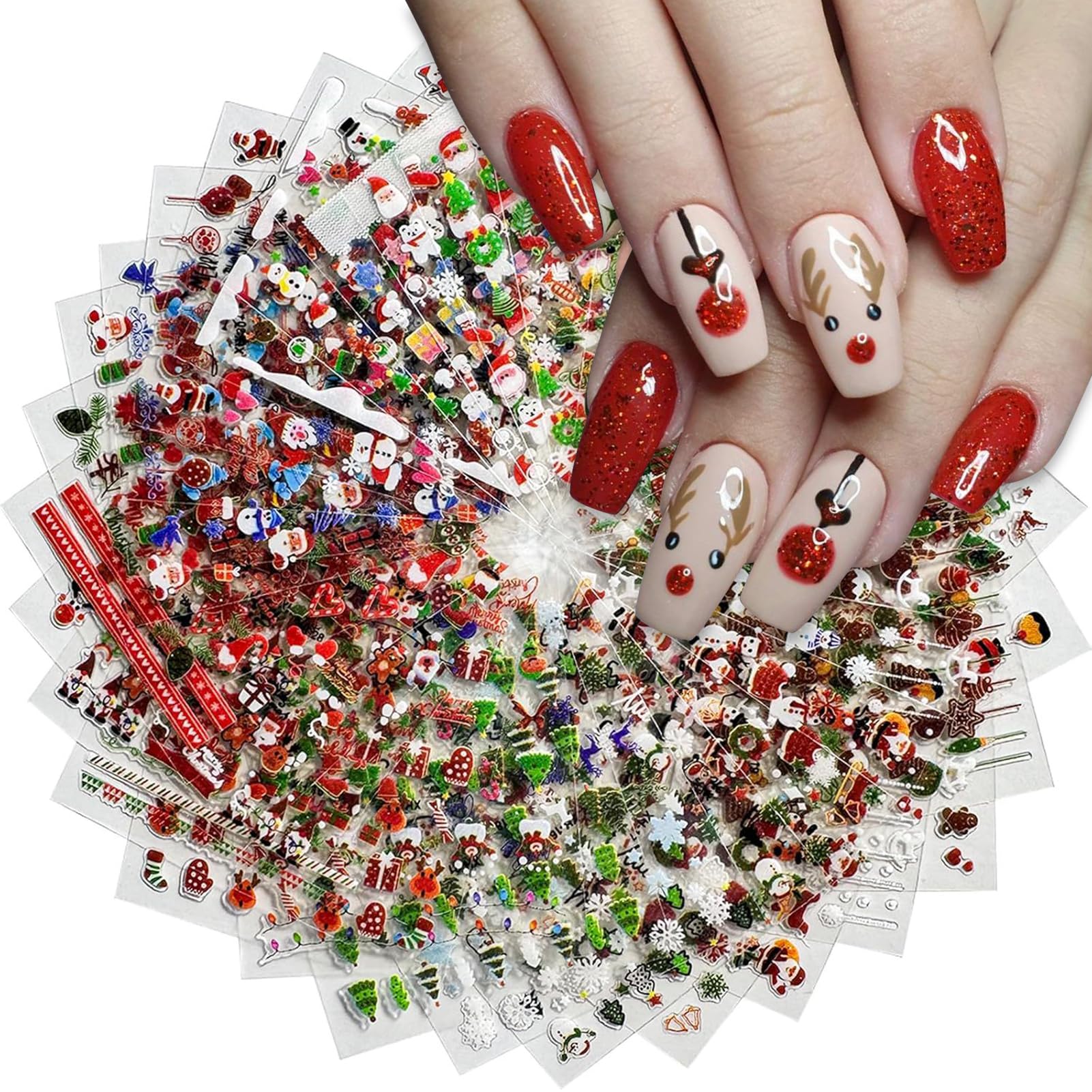 IDDFEVE Snowflake design nail sticker for shimmering winter nails and long-lasting shine.
