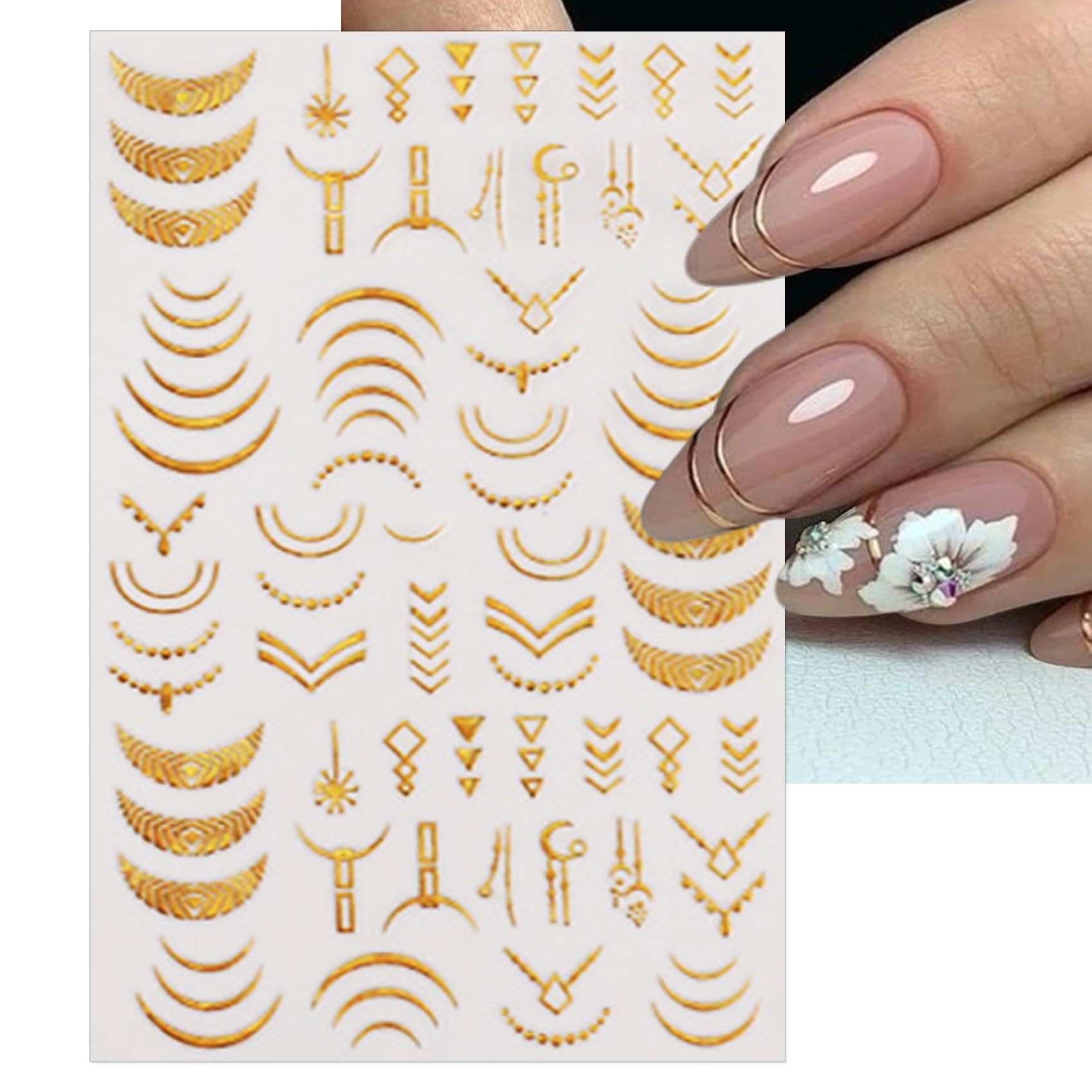 IDDFEVE gold-gloss finish nails after applying topcoat.