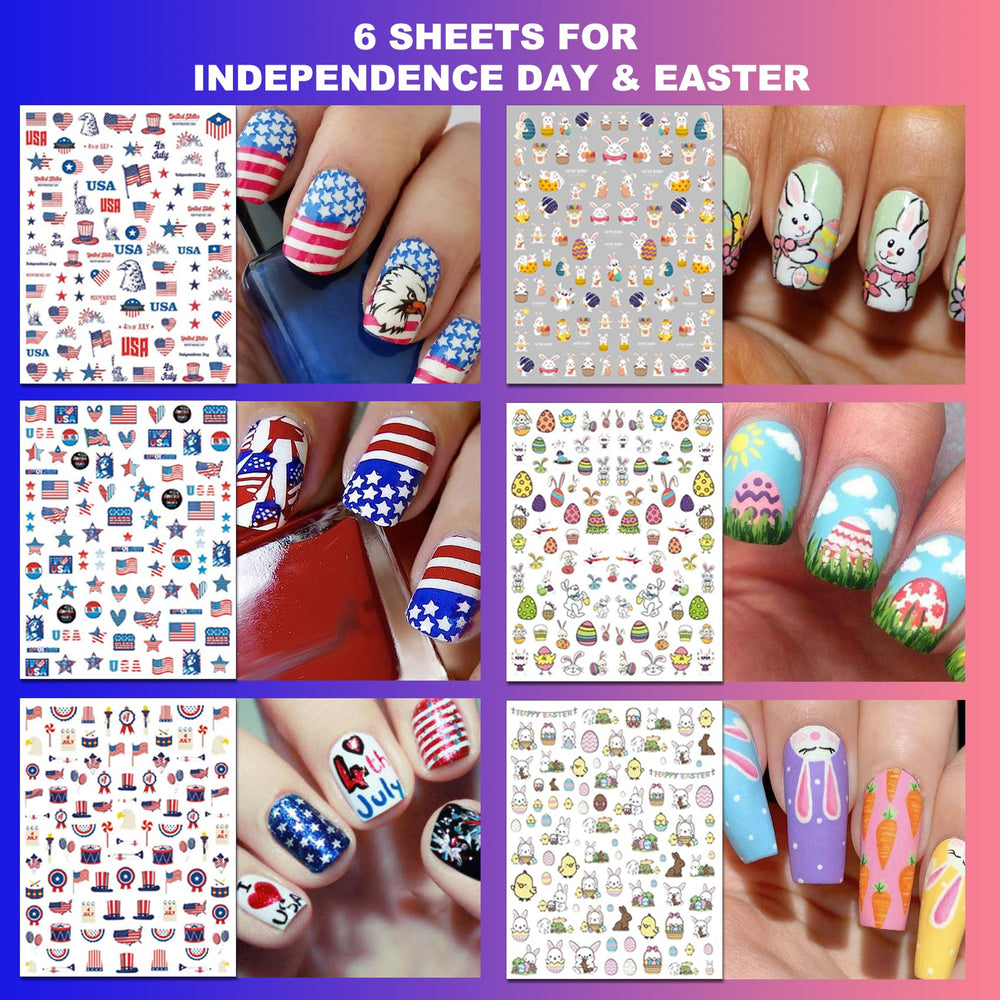 IDDFEVE Halloween and Christmas patterns spread for easy party nails