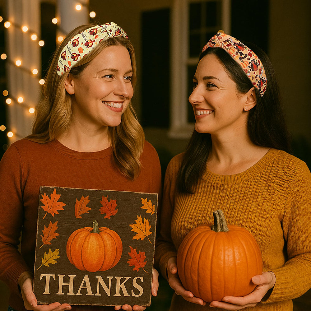 IDDFEVE headband fall colors flatlay demonstrates versatile styling options.