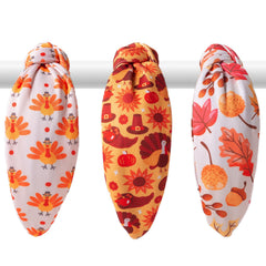 IDDFEVE orange turkey headband for Thanksgiving creates a bold, festive look.