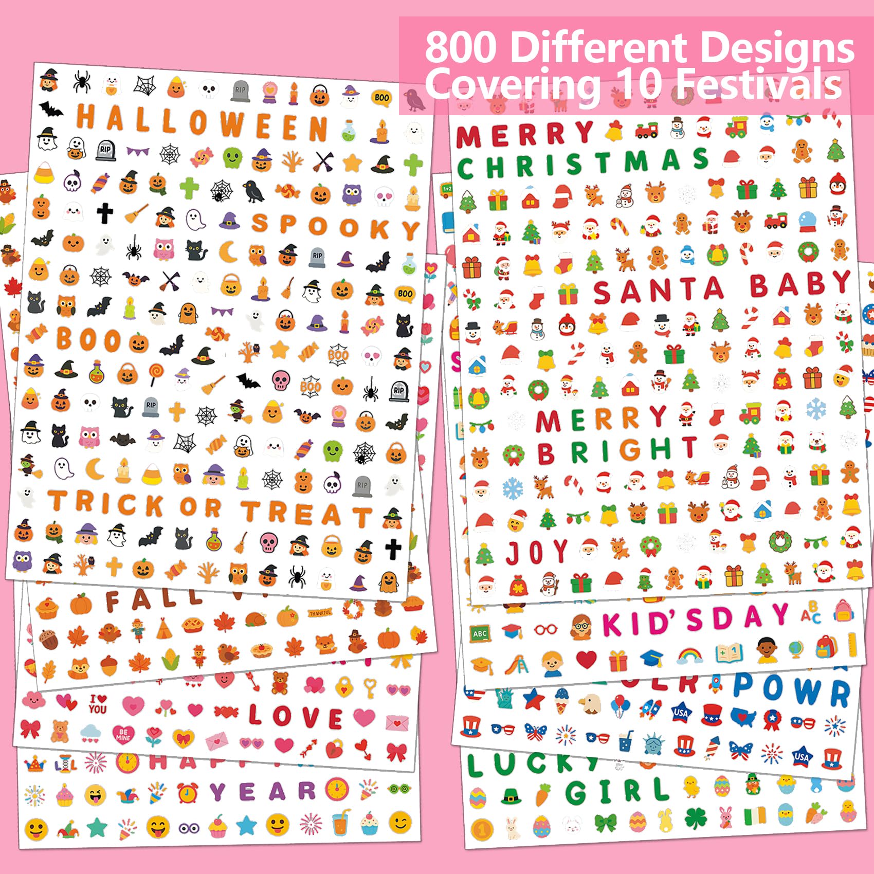 IDDFEVE mini nail stickers 70 icons per holiday inspire playful, seasonal nail art ideas.