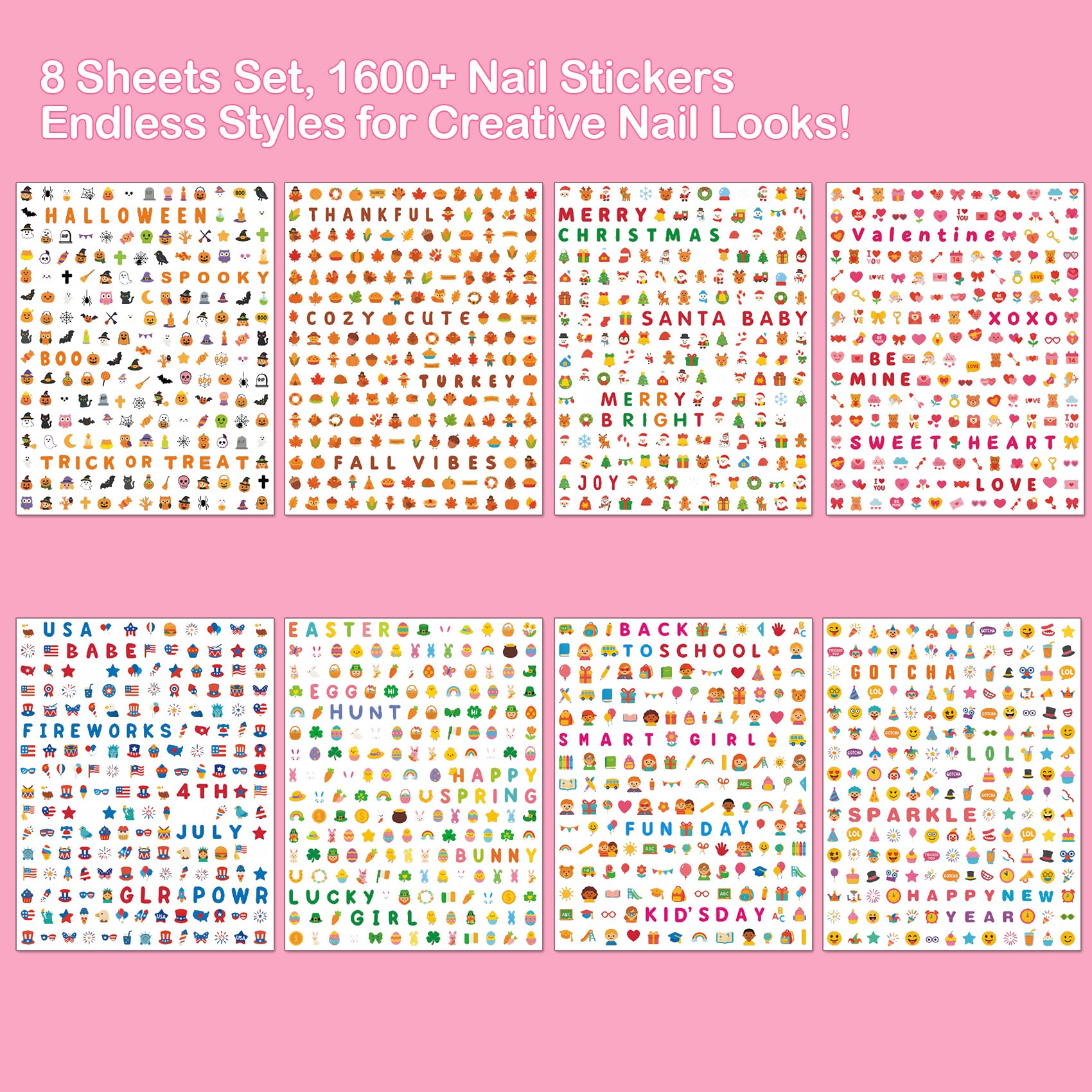IDDFEVE mini nail stickers ideal as Easter basket fillers and party favors.
