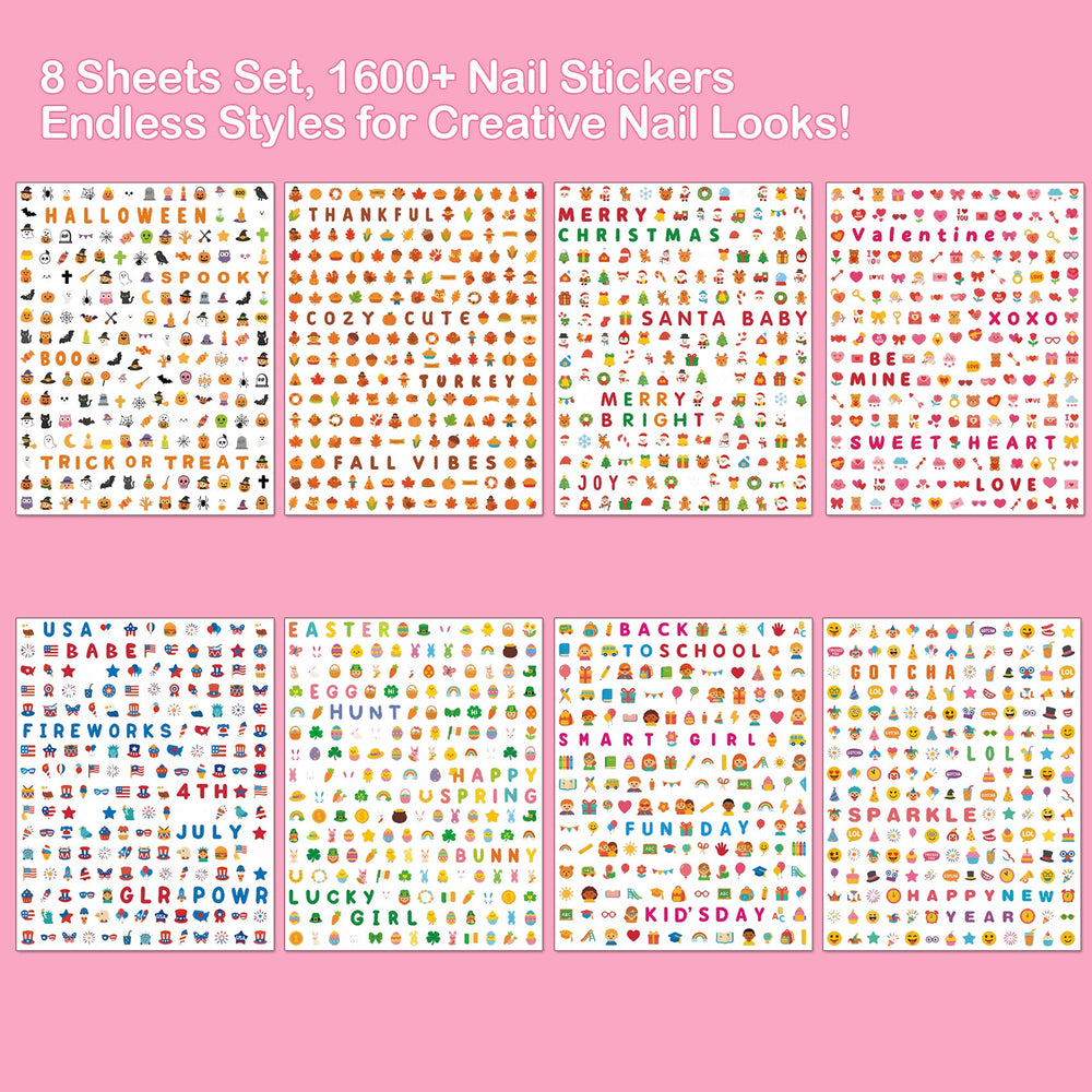 IDDFEVE mini nail stickers ideal as Easter basket fillers and party favors.