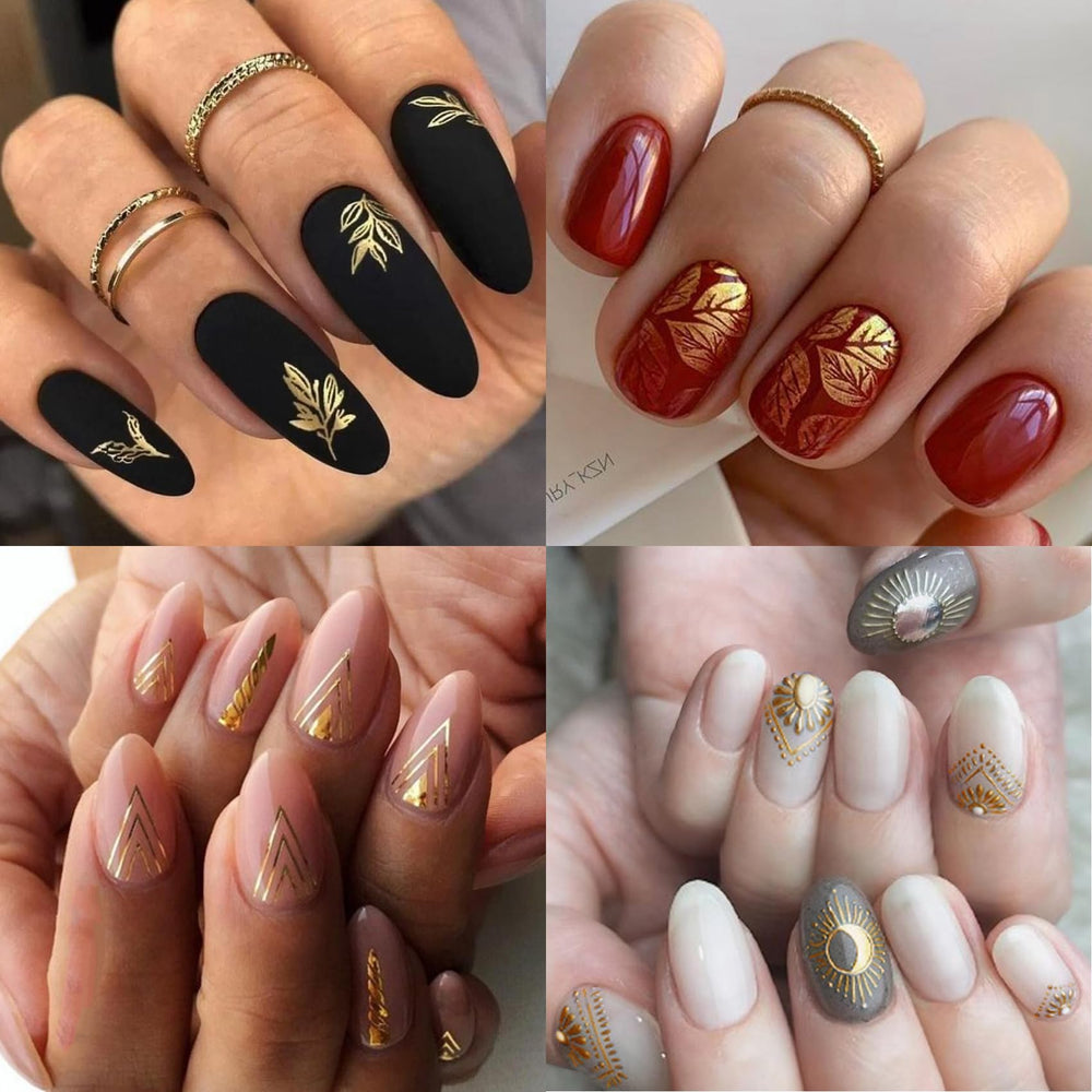 IDDFEVE natural and artificial nails ready decoration with stickers.