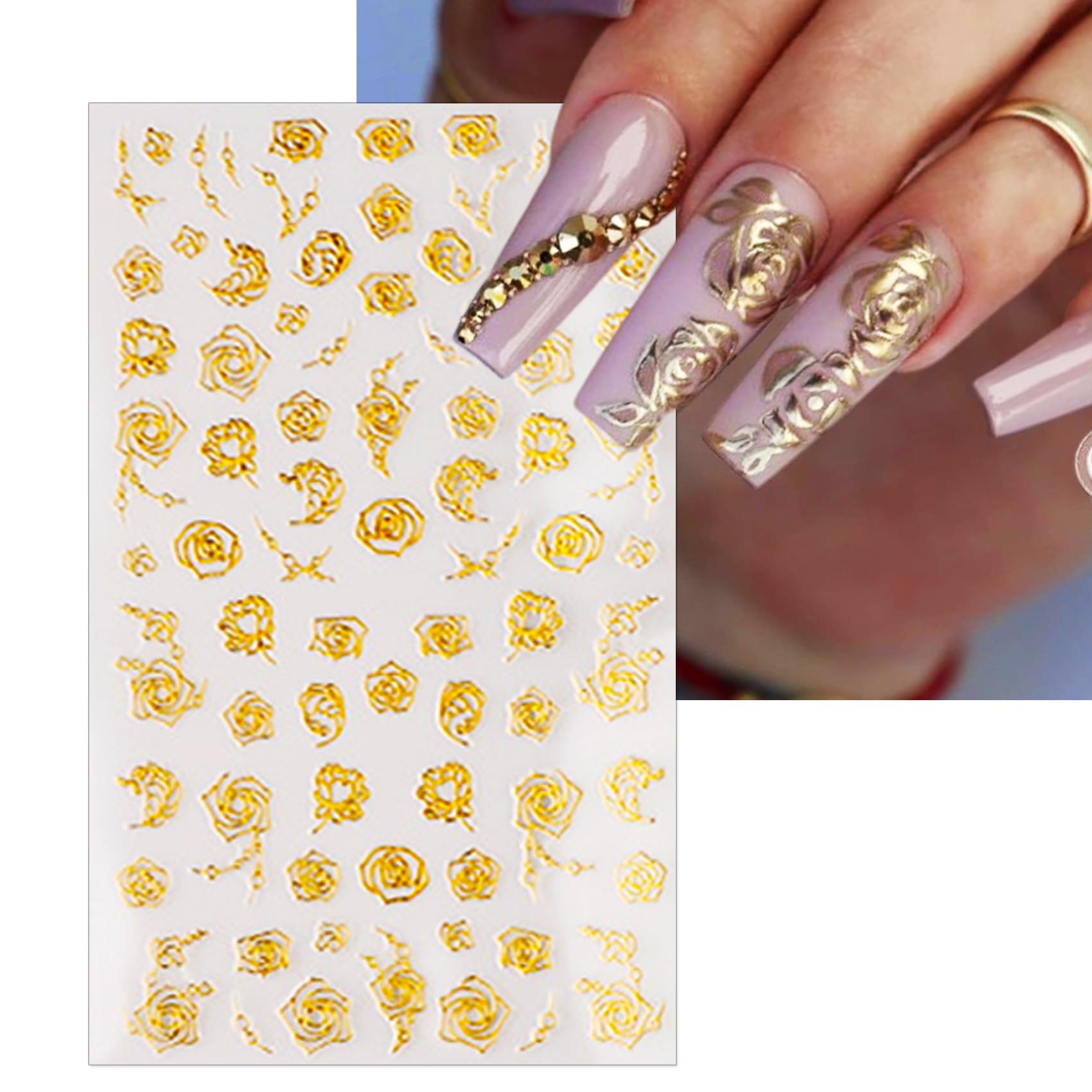 IDDFEVE self-adhesive nail decals for easy at-home manicure.