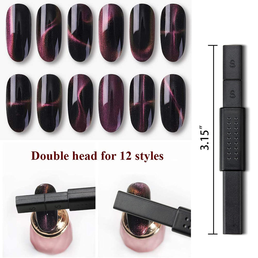 Ideal Swan cat-eye black magnetic plate for dramatic color-shift designs