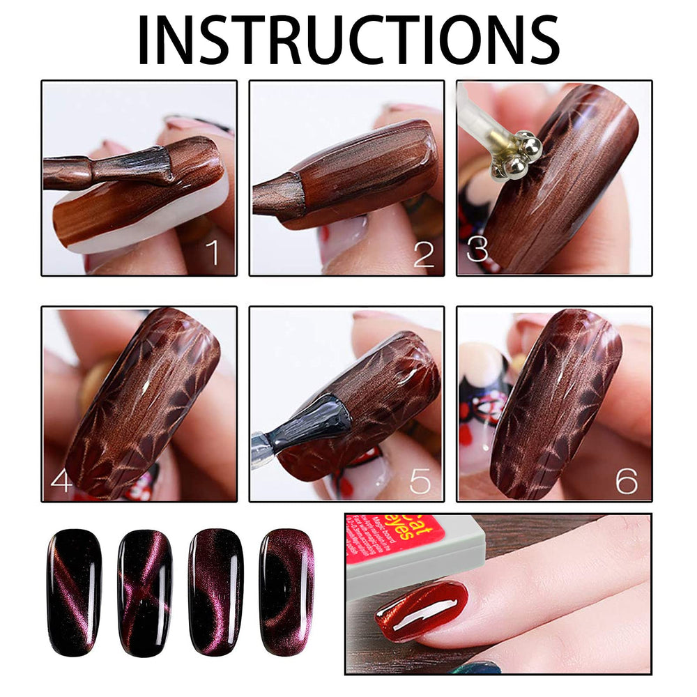 Ideal Swan cat-eye gel steps guide for smooth application and glow