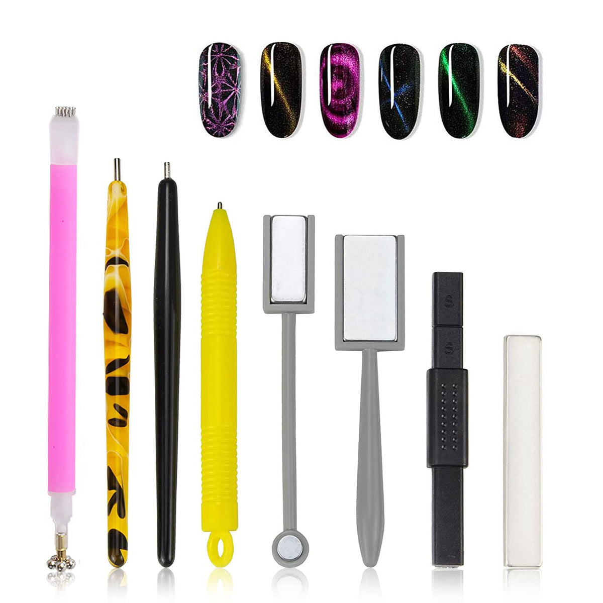 Ideal Swan nail magnet pen with flower design for quick cat eye nail art at home