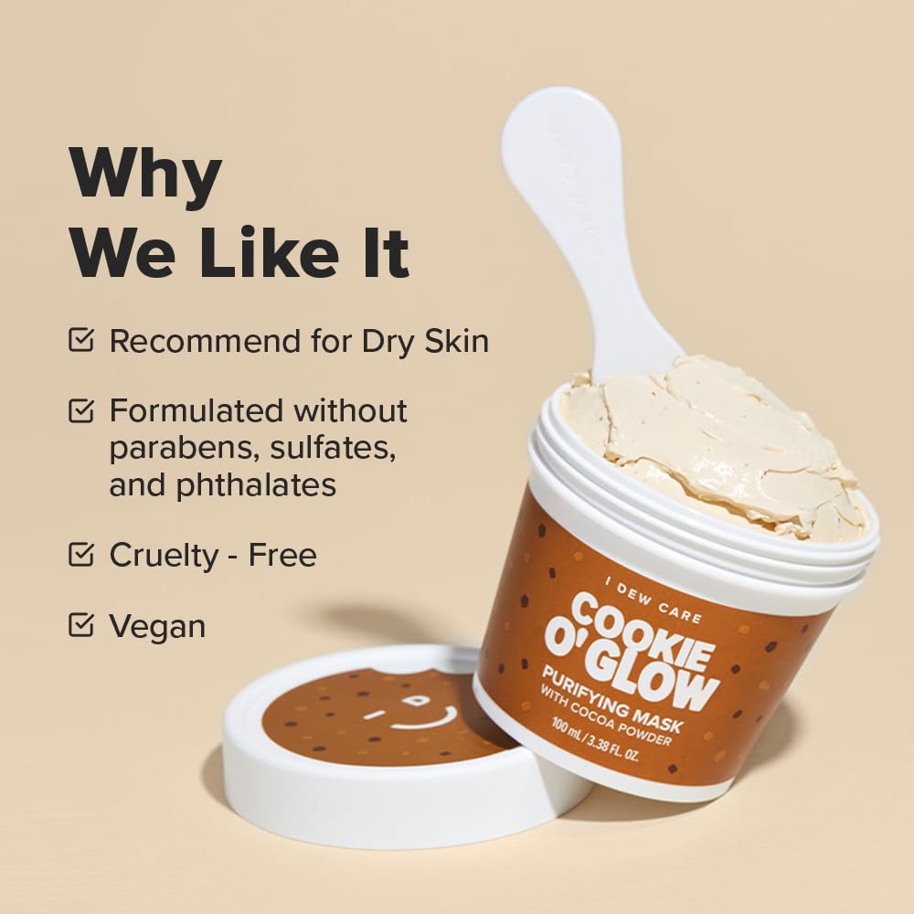 I DEW CARE Cookie O' Glow soft-serve texture ready for a quick at-home spa moment.