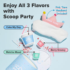 I DEW CARE Scoop Party Matcha Mood mask soothes with a cooling green tea blend.