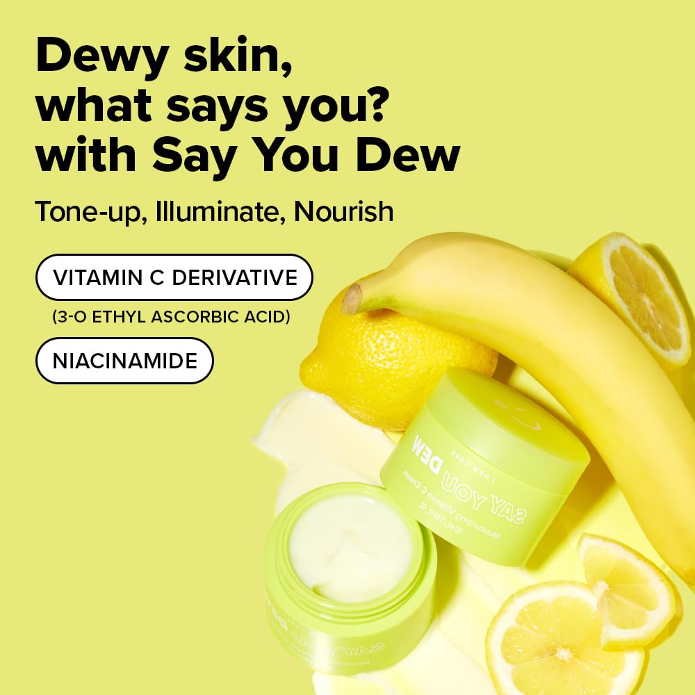 I DEW CARE Vitamin C derivative close-up highlighting bright, even skin tone.