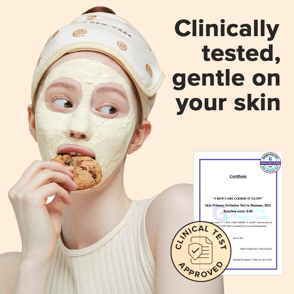 I DEW CARE Wash-off mask designed for dry skin comfort and glow mood.