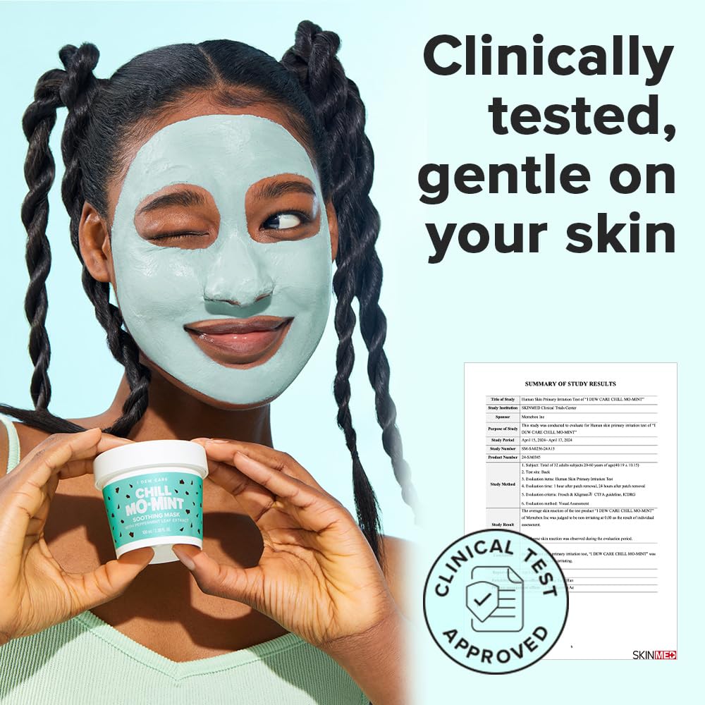 I DEW CARE Chill Mo Mint 100ml tub photo highlighting compact, travel-friendly pack.