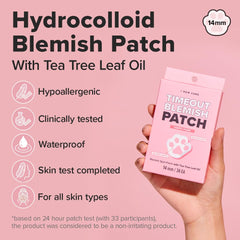 I DEW CARE patch on face blemish shows discreet coverage while aiding blemish care.