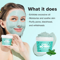 I DEW CARE Chill Mo Mint peppermint extract close-up highlighting soothing properties.
