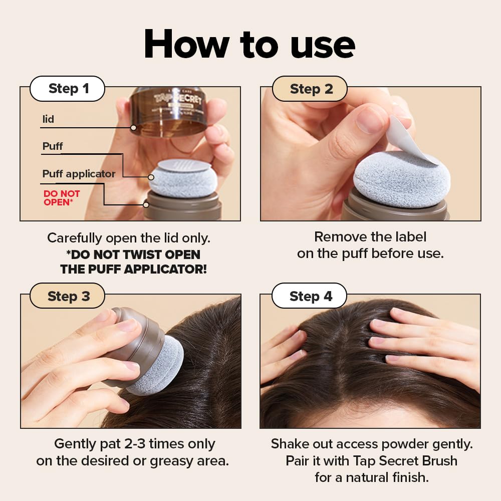 I DEW CARE Tap Secret powder absorbing oil on hair and scalp