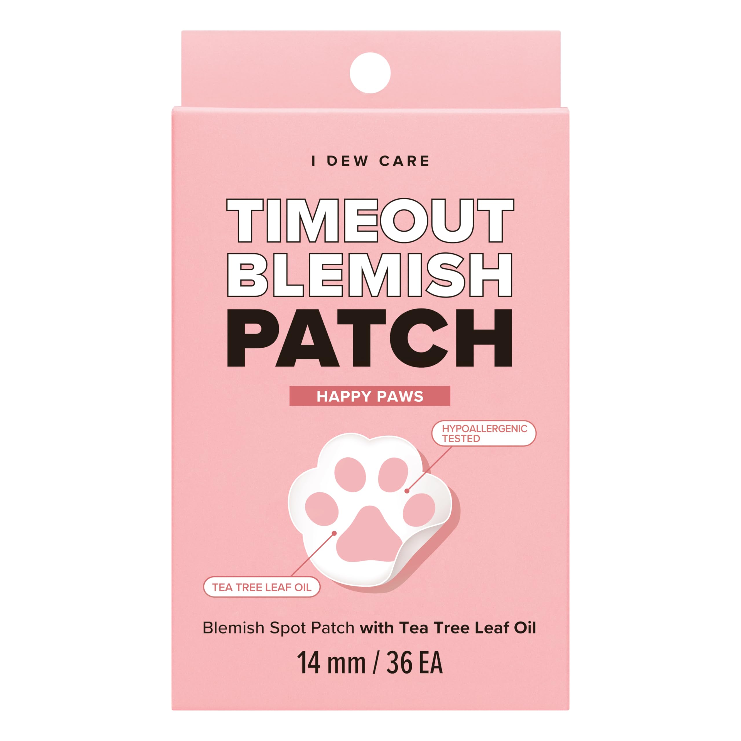 I DEW CARE Timeout blemish patch packaging shows the 36-count set for easy daily use.