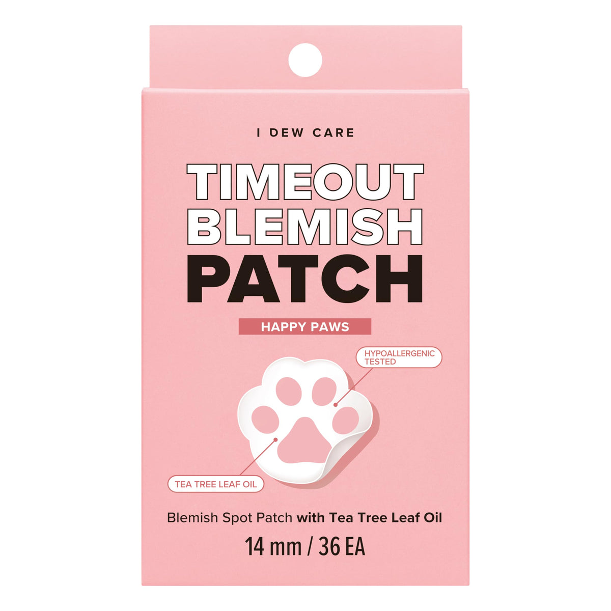 I DEW CARE Timeout blemish patch packaging shows the 36-count set for easy daily use.