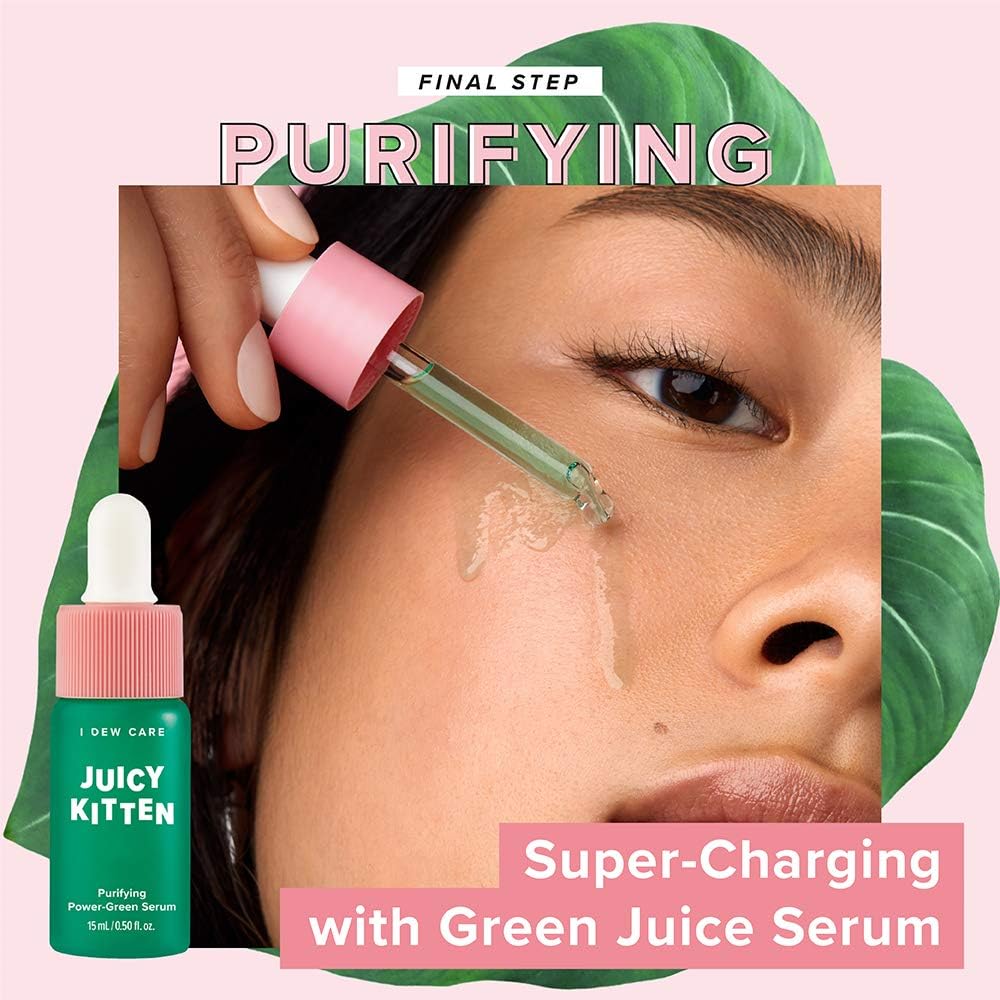 I DEW CARE Yoga Kitten Mask texture closeup hints at clay-based purifying action.