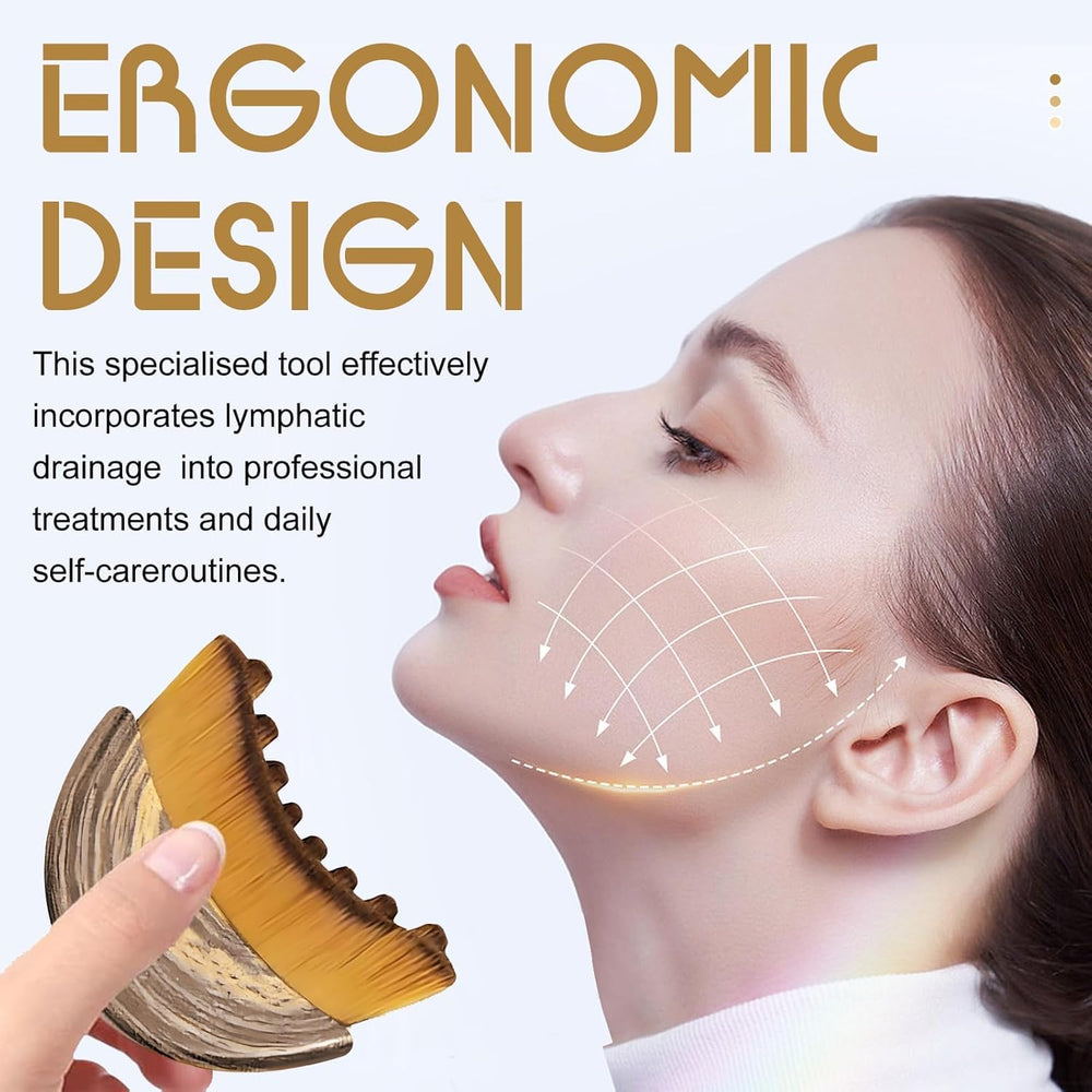 IDFXP Lymphatic Contour Face Brush ergonomic curvature on chin and jawline