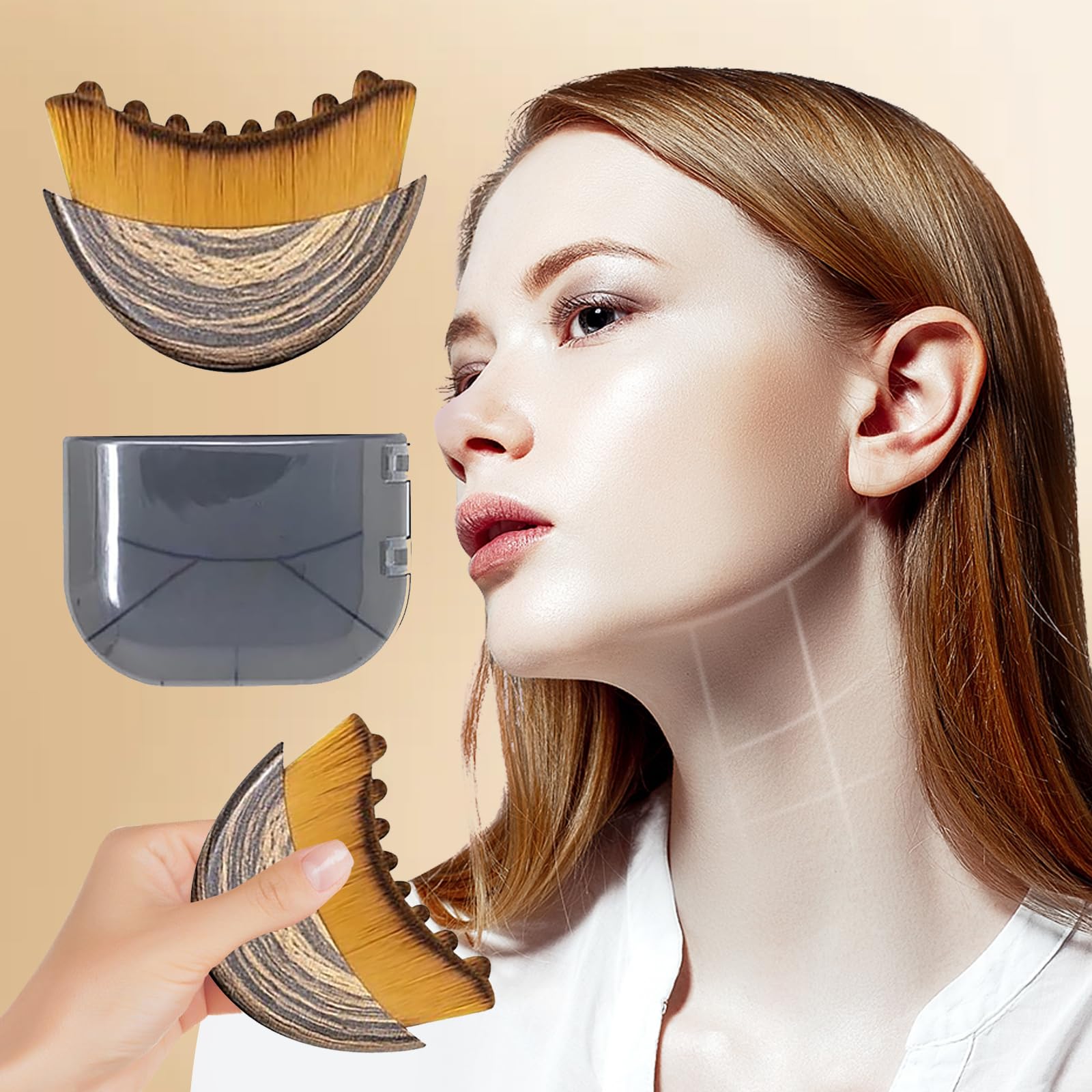 IDFXP Lymphatic Contour Face Brush ergonomic design with comfortable grip.