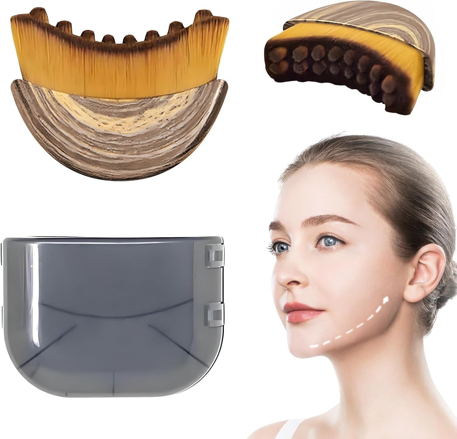 IDFXP Lymphatic Contour Face Brush jawline definition demonstration on cheek area