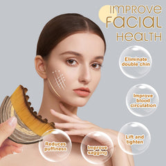 IDFXP Lymphatic Contour Face Brush jawline sculpt closeup for defined contours.